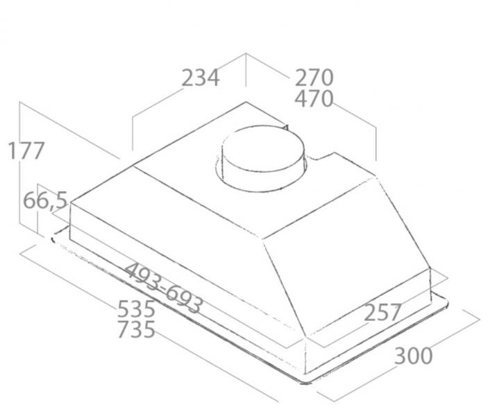 Eico Era C 60 WH emh&aelig;tte til indbygning - Hvid