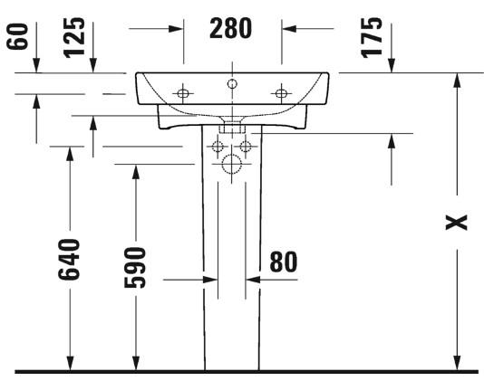 Duravit No.1 55 håndvask t/væg eller møbel Duravit No.1 55 håndvask t/væg eller møbel