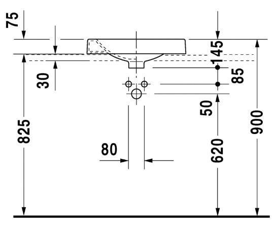 Duravit Architec &Oslash;50 fritst&aring;ende bowlevask - 1 hanehul
