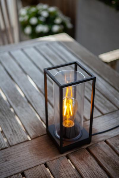 Lutec Tradition Flair udend&oslash;rs bordlampe - Mat sort