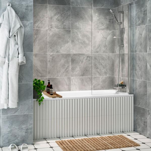 Gustavsberg 2945 badekar t/indbygning - 170 x 70 cm - 1 rygl&aelig;n