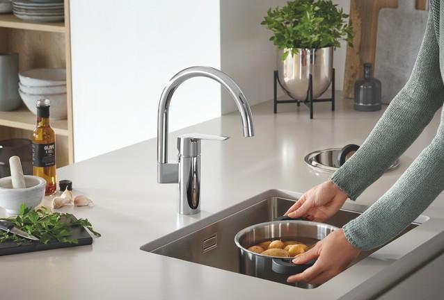 Grohe Start k&oslash;kkenarmatur m/C-tud - Krom