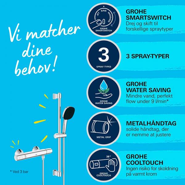 Grohe Precision Trend komplet brusesystem Grohe Precision Trend komplet brusesystem