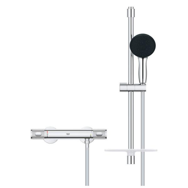 Grohe Precision Feel komplet brusesystem m/termostat og håndbruser Grohe Precision Feel komplet brusesystem m/termostat og håndbruser