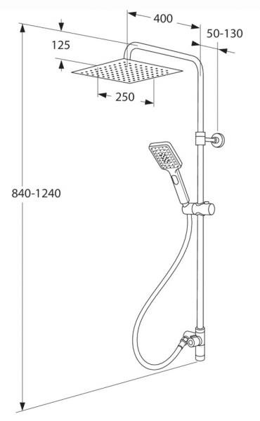 Gustavsberg Square brusesæt - Krom Gustavsberg Square brusesæt - Krom