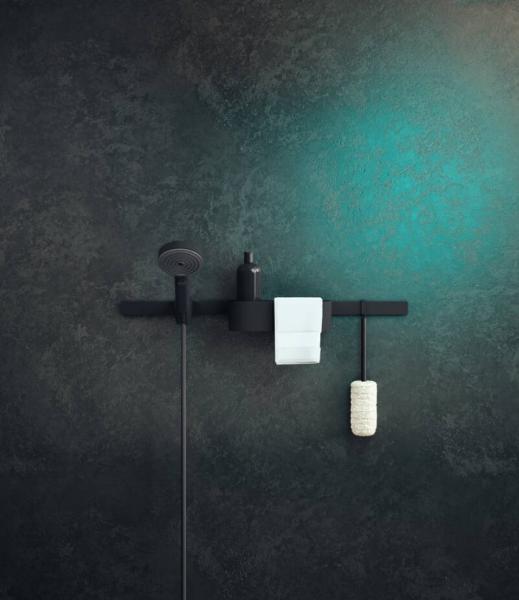Hansgrohe WallStoris smal krog - 2 stk - Mat sort Hansgrohe WallStoris smal krog - 2 stk - Mat sort