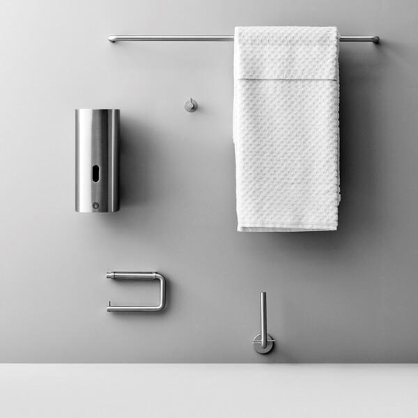 d line toiletpapirholder - B&oslash;rstet st&aring;l