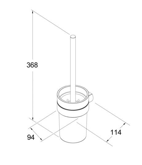 Gustavsberg Square toiletb&oslash;rste t/v&aelig;g - B&oslash;rstet messing