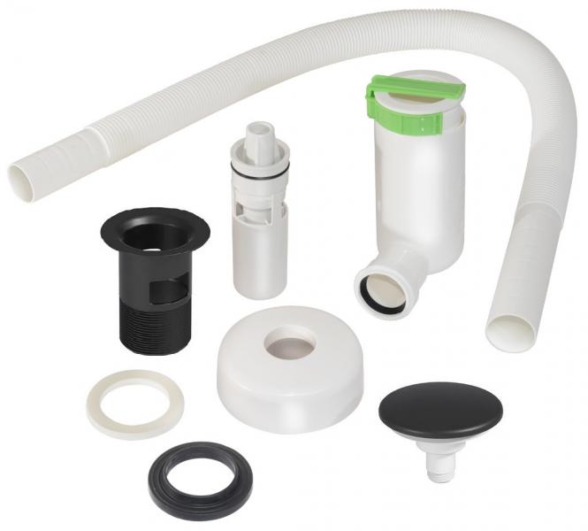 Gustavsberg Artic 120 m&oslash;bels&aelig;t m/sort dobbeltvask - Hvid