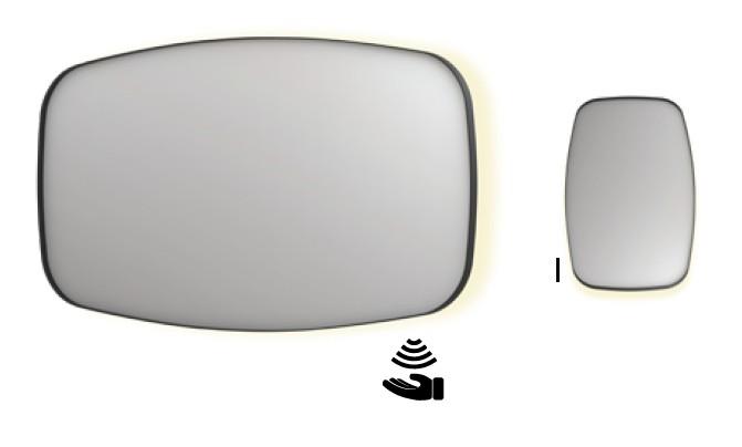 Sanibell Ink SP30 superellipse spejl m/backlight, varme og sensor 140 x 80 cm - B&oslash;rstet mat guld