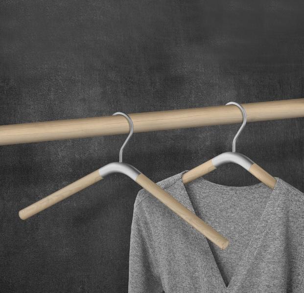 Beslagsboden bøjle 2 stk - Træ/mat grå Beslagsboden bøjle 2 stk - Træ/mat grå