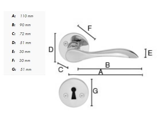 Beslagsboden indendørs dørgreb inkl nøgleskilt - Poleret messing Beslagsboden indendørs dørgreb inkl nøgleskilt - Poleret messing