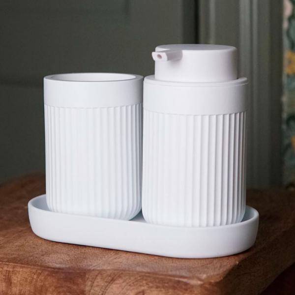 Beslagsboden Wave tandkrus - Mat hvid