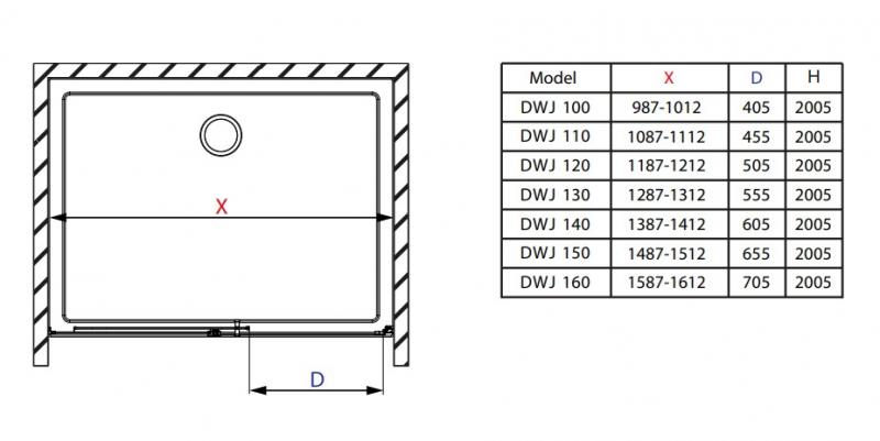 Str&oslash;mberg Slide 22 skyded&oslash;r nichel&oslash;sning 1000 mm - Krom
