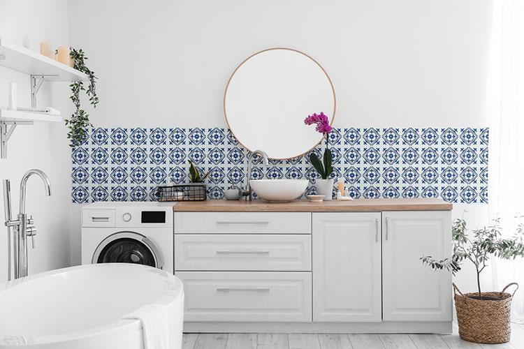 D-C-fix selvkl&aelig;bende fliser til v&aelig;g - Nadia blue