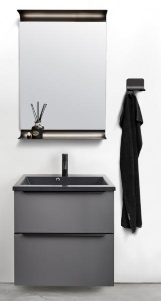 Cassøe Soft 60 møbelsæt m/sort vask - Mat grå Cassøe Soft 60 møbelsæt m/sort vask - Mat grå
