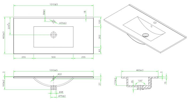 Cassøe Crown Stripe 100 møbelsæt m/skuffer - Eg Cassøe Crown Stripe 100 møbelsæt m/skuffer - Eg