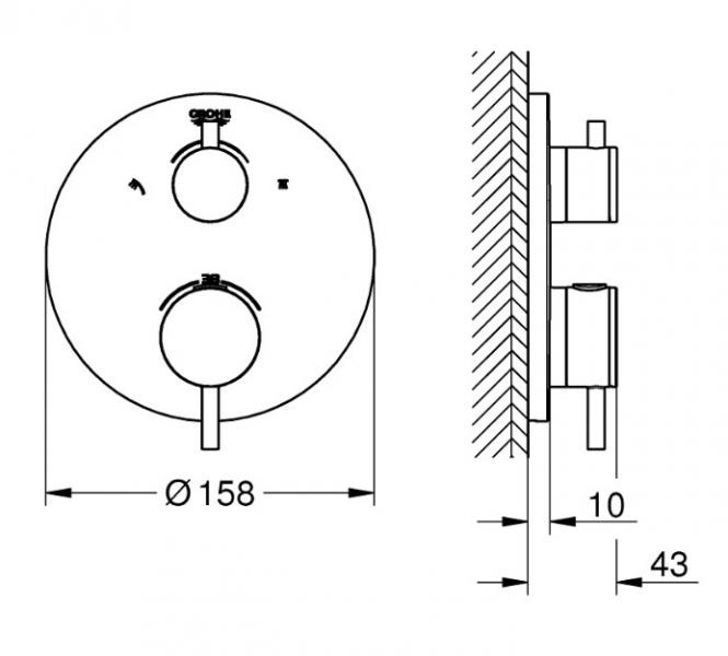 Grohe Atrio Rainshower 310 komplet brusesystem til indbygning m/SmartActive håndbrus - Steel Grohe Atrio Rainshower 310 komplet brusesystem til indbygning m/SmartActive håndbrus - Steel