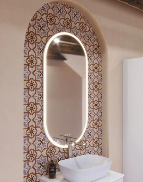 Dansani Hoop spejl m/lys og lysstyring 109 x 54 - Sort ramme Dansani Hoop spejl m/lys og lysstyring 109 x 54 - Sort ramme