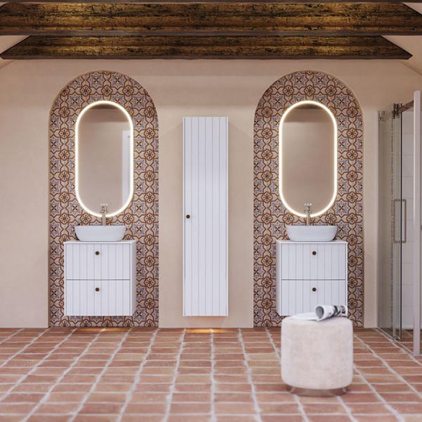 Dansani Hoop spejl m/lys og lysstyring 109,3x54,3 - Valgfri rammefarve Dansani Hoop spejl m/lys og lysstyring 109,3x54,3 - Valgfri rammefarve