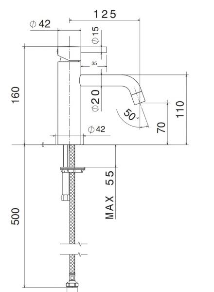Cassøe Noba W4 håndvaskarmatur - Gunmetal Cassøe Noba W4 håndvaskarmatur - Gunmetal