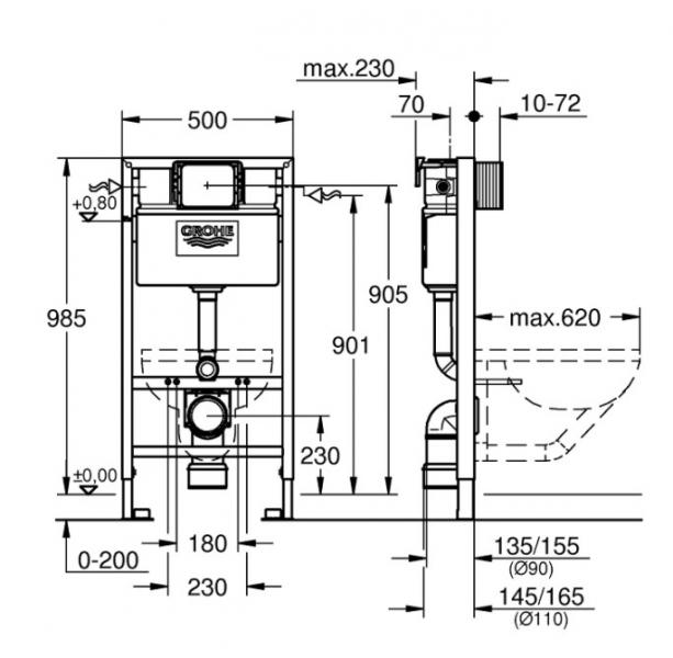 Catalano Zero newflush X-kompakt toiletpakke inkl. s&aelig;de m/softclose, mellem cisterne og hvid betjening