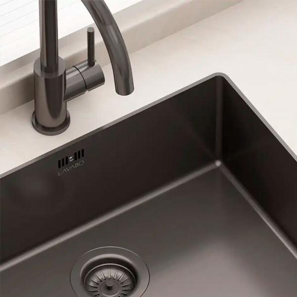 Lavabo Kubus 500 Soft Slim k&oslash;kkenvask - Dark bronze