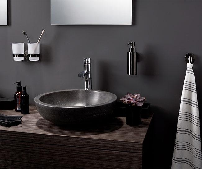 Kosmos dobbelt tandkrus t/v&aelig;g - B&oslash;rstet gunmetal