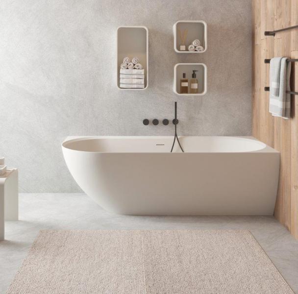 Ideavit Solidnova badekar t/hj&oslash;rne 1800 x 800 mm - H&oslash;jre - Mat hvid