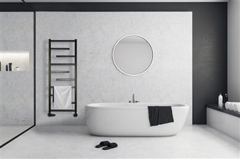 Kriss Sirius h&aring;ndkl&aelig;det&oslash;rrer - 50x80 cm - Mat sort