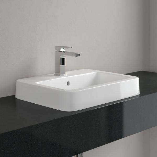 V&B Architectura 55 h&aring;ndvask t/nedf&aelig;ldning - 1/3 hanehuller