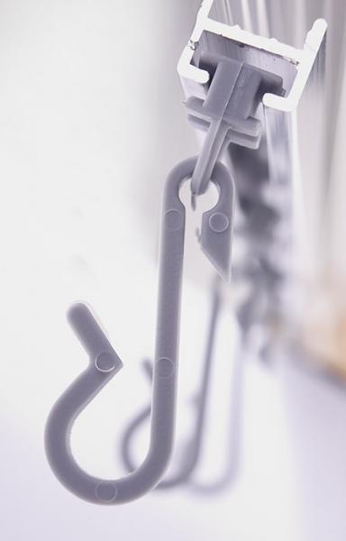 Ridder universal bruseforh&aelig;ngsstang m/kroge - Hvid