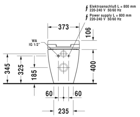 Duravit ME by Starck back-to-wall m/Wondergliss til sensowash sæde Duravit ME by Starck back-to-wall m/Wondergliss til sensowash sæde