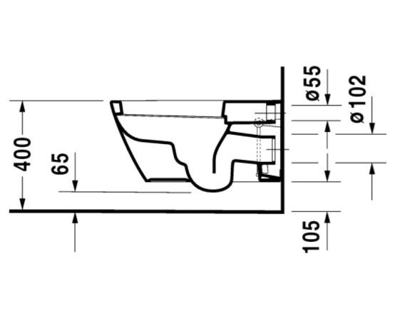 Duravit Starck 2 hængeskål m/wondergliss til sensowash Duravit Starck 2 hængeskål m/wondergliss til sensowash