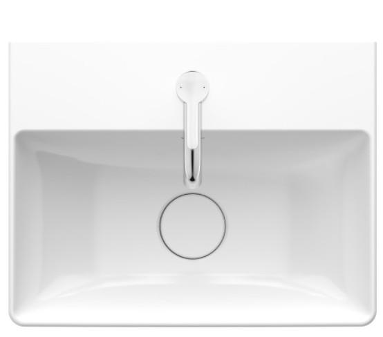 Duravit DuraSquare 45 h&aring;ndvask t/v&aelig;g eller m&oslash;bel - Uden hanehul - Uden overl&oslash;b