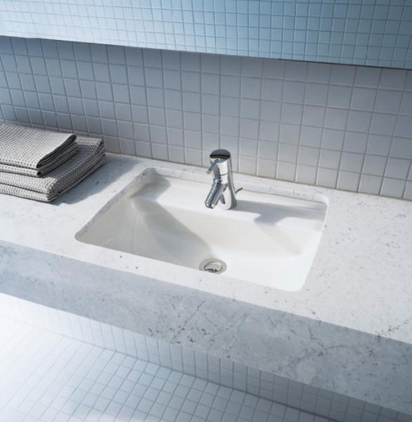 Duravit Starck 3 49 h&aring;ndvask t/underlimning - 1 hanehul - Wondergliss