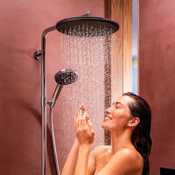 hansgrohe Raindance Alive S Puro Showerpipe 300 1jet m/EcoSmart - Krom