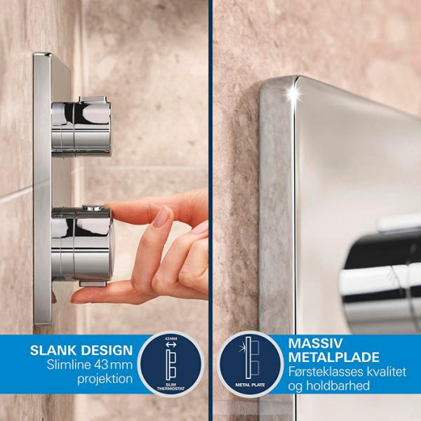 Grohe Precision Cube 310 komplet brusesystem til indbygning - Krom Grohe Precision Cube 310 komplet brusesystem til indbygning - Krom