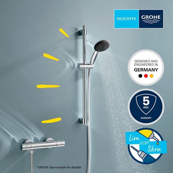 Grohe Precision Get komplet brusesystem m/termostat og håndbruser Grohe Precision Get komplet brusesystem m/termostat og håndbruser