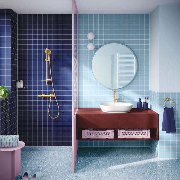 Grohe Precision komplet brusesystem m/Joy+ h&aring;ndbruser - B&oslash;rstet Cool Sunrise