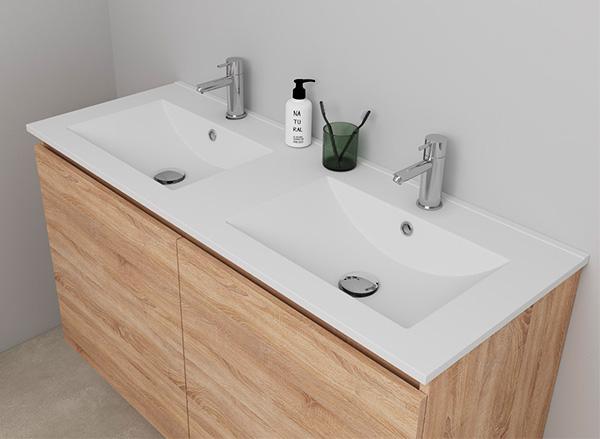 Sanibell Online 121 møbelsæt m/grebsfri låger og dobbeltvask - Bardolino eg Sanibell Online 121 møbelsæt m/grebsfri låger og dobbeltvask - Bardolino eg