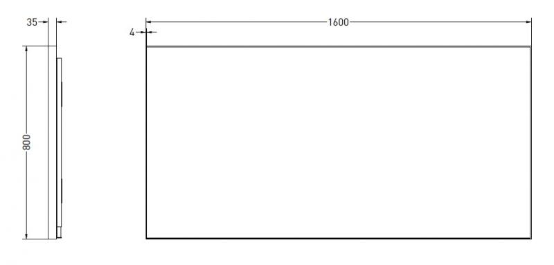 Sanibell Ink SP32 firkantet spejl m/backlight, varme og sensor 160 x 80 cm - Børstet gunmetal Sanibell Ink SP32 firkantet spejl m/backlight, varme og sensor 160 x 80 cm - Børstet gunmetal