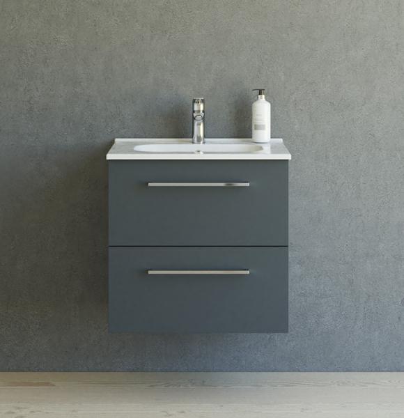 Dansani Mido+ 60 møbelsæt m/Kantate vask - Mat grå Dansani Mido+ 60 møbelsæt m/Kantate vask - Mat grå