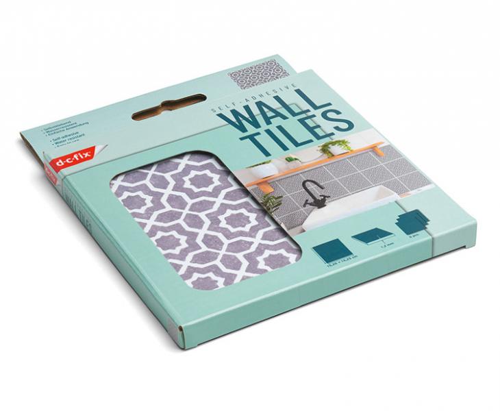 D-C-fix selvkl&aelig;bende fliser til v&aelig;g - Lina grey