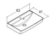 Dansani Mido+ 60 m&oslash;bels&aelig;t m/Capella h&aring;ndvask i antracit - Hvid mat
