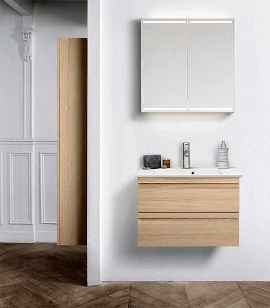 Dansani Level spejlskab 100 m/LED og lysstyring - Hvid mat Dansani Level spejlskab 100 m/LED og lysstyring - Hvid mat