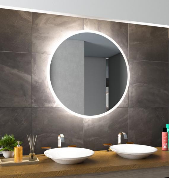 Sandra rundt spejl m/integreret LED lys og backlight - Ø60 cm Sandra rundt spejl m/integreret LED lys og backlight - Ø60 cm