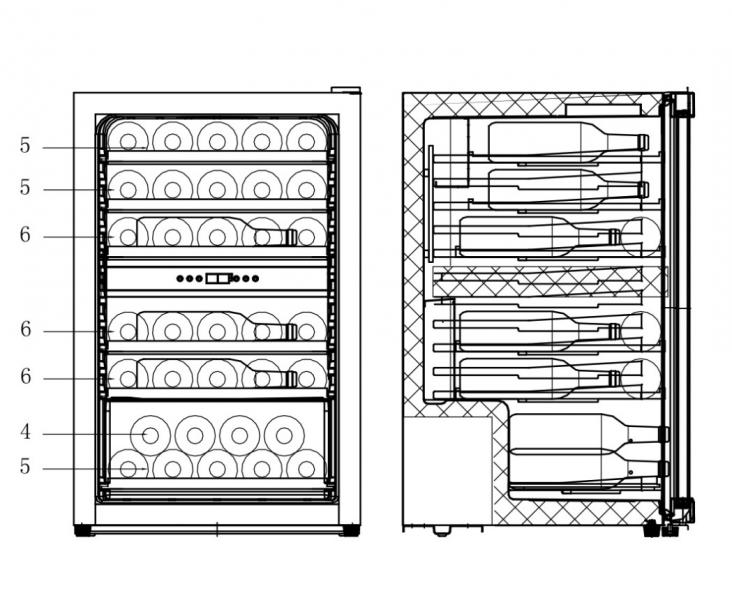Cavin Polar Collection 51 fritstående vinkøleskab m/2 zoner - Sort Cavin Polar Collection 51 fritstående vinkøleskab m/2 zoner - Sort