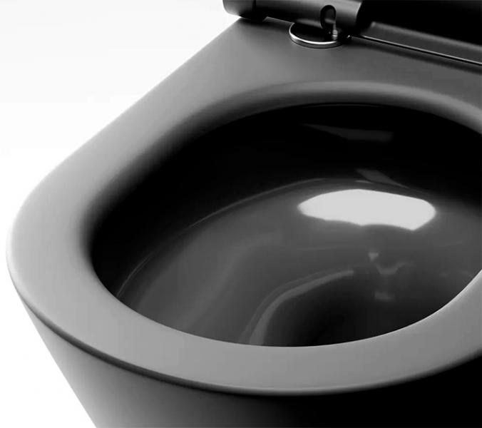 Catalano Sfera 55 mat sort toiletpakke inkl s&aelig;de m/SoftClose, cisterne og betjening i hvid