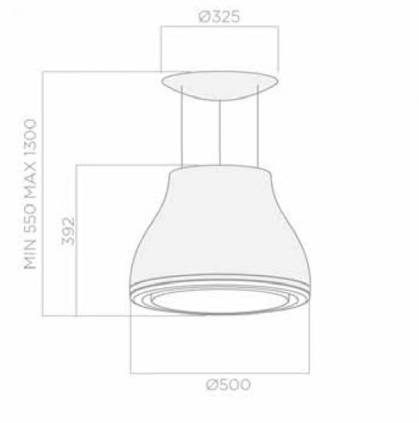 Eico Shining Peltrox frithængende wirehængt emhætte - Peltrox Eico Shining Peltrox frithængende wirehængt emhætte - Peltrox